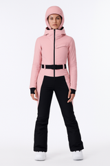 Damen Winterski-Overall | Wasserdichte Ausführung für Schnee – Rosa / Schwarz