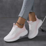 Damen-sneaker – atmungsaktiv – Weiß Rosa