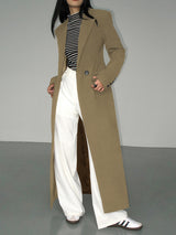 Damen Blazer Mantel Regular Fit – Khaki