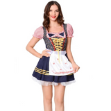 Damen Verspieltes Festliches Kleid | Mini – Blau / Rosa