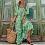 Damen Elegantes Luftiges Maxikleid | Maxi Sommer Kleid – Hellgrün