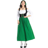 Damen Besticktes Traditionelles Dirndl Kleid | Midi – Grün