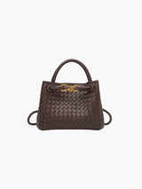 Damen Handtasche Gewebt Strukturierte Eleganz – Kaffee