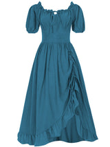 Damen Kleid Leicht Unregelmäßiger Schnitt Elegant – Weiß