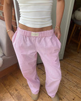Damen Loungehose aus Atmungsaktiver Rayon-Leinen-Mischung im Modernen Relax-Stil – Rosa