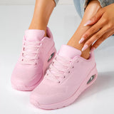 Damen Sneakers Leder Komfort Stilvoll – Hellrosa