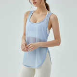 Damen Sporttop Mit Mesh - AirMove – Blau