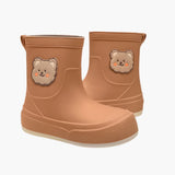 Damen Gummistiefel mit Bären-Design – Braun