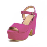 Shayla – Trendige Sandalen mit Blockabsatz – Rosa