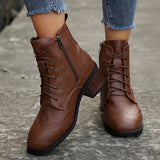 Damen Klassische Lederstiefel – Braun