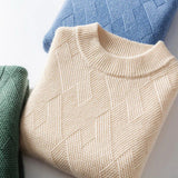 Eleganter kaschmir-pullover für herren in verschiedenen farben – Beige