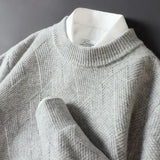 Eleganter kaschmir-pullover für herren in verschiedenen farben – Grau