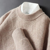Eleganter kaschmir-pullover für herren in verschiedenen farben – Braun