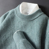 Pullover Herren Rundhals Elegant | Feinstrick Design – Grün