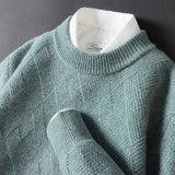Eleganter kaschmir-pullover für herren in verschiedenen farben – Grün