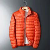 Herren-daunenjacke – leicht warm und vielseitig – Orange