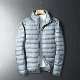 Herren-daunenjacke – leicht warm und vielseitig – grau
