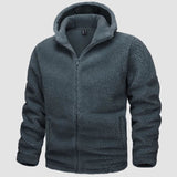Roland - fleecejacke mit kapuze für männer – Dunkelgrau