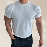 Herren Perfekt sitzende T-Shirt kurzarm – Weiß