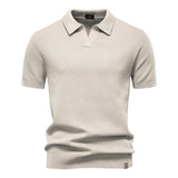 Luca | Exklusives Poloshirt mit moderner Struktur – Sand