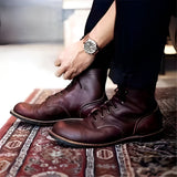 Jarrett - Retro-Schnürstiefel für Herren – Kaffee