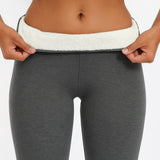 Damen Leggings | Fleece Ausführung blickdicht elastischer Bund – Grau
