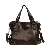 Elegante Tote Bag aus Kunstleder – Kastanienbraun