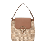 Große Strandtasche aus veganem Leder – Handgefertigt & Stilvoll – Braun