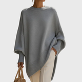 Livia | Oversize-Poncho-Pullover – Grau