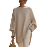 Livia | Oversize-Poncho-Pullover – Beige