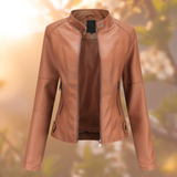 Giorgina™ - Stylische Lederjacke für Damen – Hellbraun
