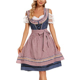 Damen Traditionelles Deutsch Oktoberfest Dirndl Kleid – Blau