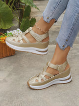 Duna | Damen Bequeme Sandale – Komfort Sommer Sandalen – Gold