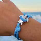 Handgefertigtes Meeresschildkröten-Armband – Himmelblau