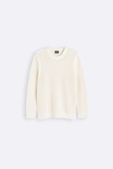 Milan | Strukturierter Strickpullover für Herren – Klassisch & Zeitlos – Creme