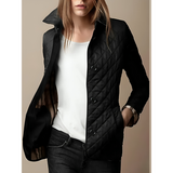 Kurze wattierte Jacke – Lotte – Schwarz