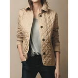 Kurze wattierte Jacke – Lotte – Hellbraun