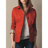 Kurze wattierte Jacke – Lotte – Leuchtendes Rot