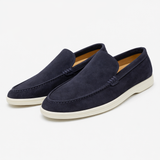 Lynor - Samtige Slipper – Dunkelblau