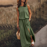 Jonna - Elegantes Farbenfrohes Kleid – Dunkelgrün