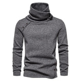 Koda – warmer Pullover mit hohem Kragen – Dunkelgrau