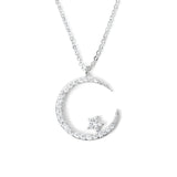 Yalessa – Elegante Halskette mit Mondmotiv – Silber
