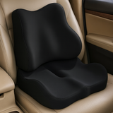 DriveEase | Memory Foam-Autositzkissen mit abnehmbarem Bezug – Schwarz