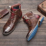 Duqaz premium oxford-stiefel für herren – Braun