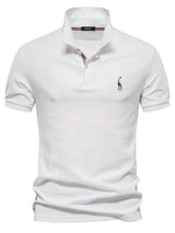 Noah | Slim Fit Klassisches Poloshirt mit sportlichem Kragen-Detail – Weiß