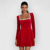 Roxie | Elegantes Premium-Minikleid – Rot