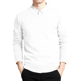 Herren Pullover | V-Ausschnitt klare Linien ruhige Form – Weiß