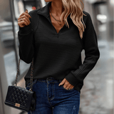 Jenica | Schicker Halb-Zip Pullover – Schwarz (Fast ausverkauft)