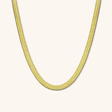 Elysian Gold Fischgräten-Halskette – Gelbgold