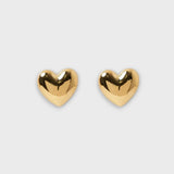 Harpy – Herzförmige Ohrstecker – Gold